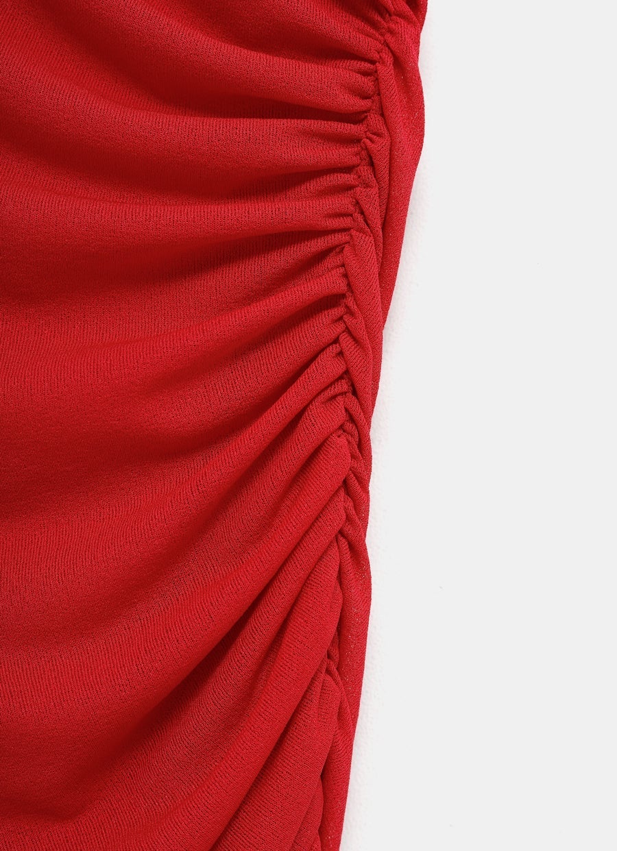 Asymmetric Draped Dress