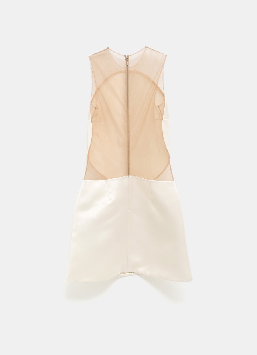 Illusion Satin Dress