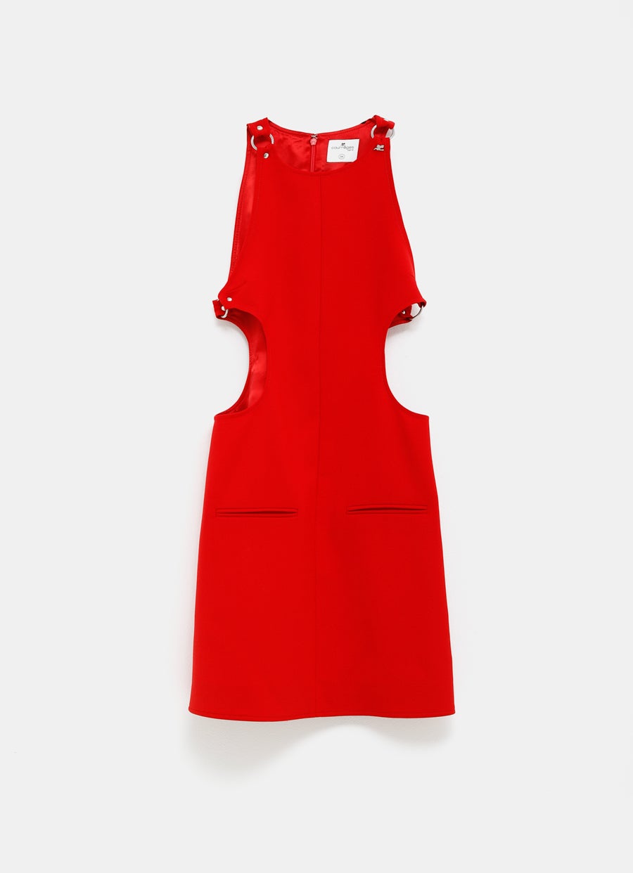 Buckle Tailored A-Line Dress