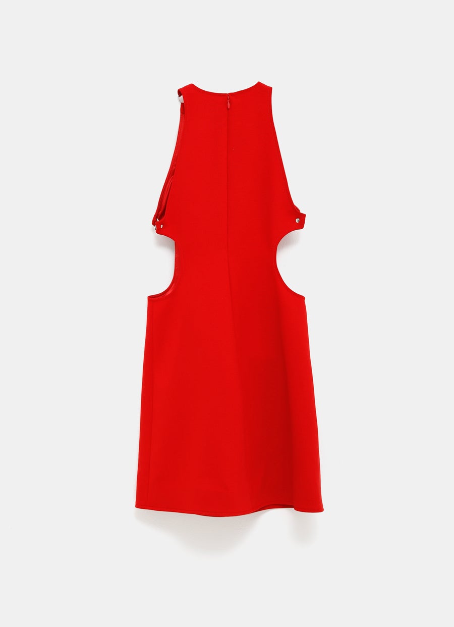 Buckle Tailored A-Line Dress