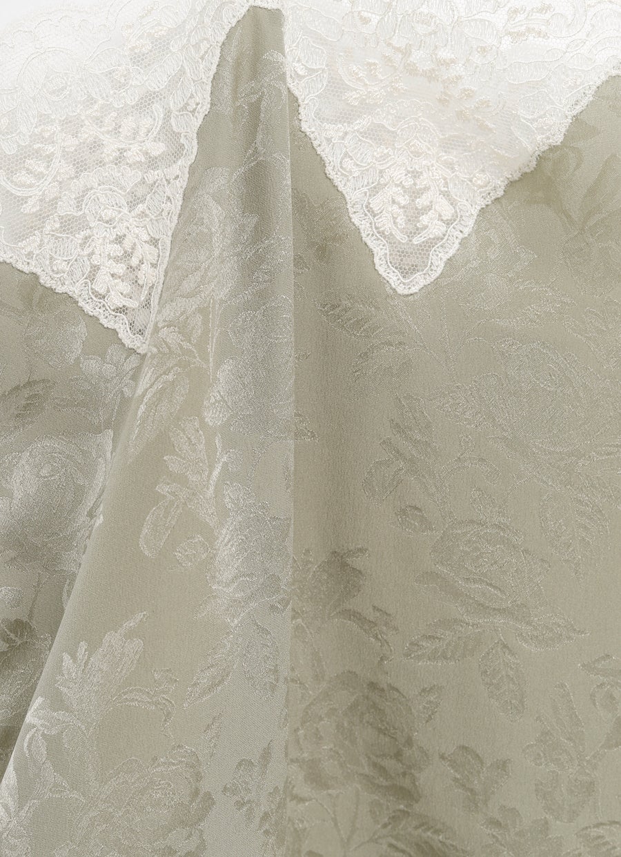 Silk Tank Top with Lace