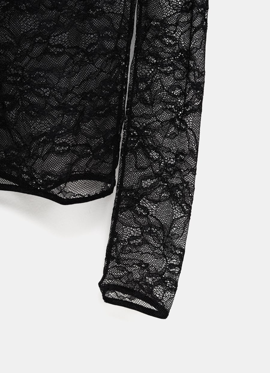 Lace Mockneck Top for Women