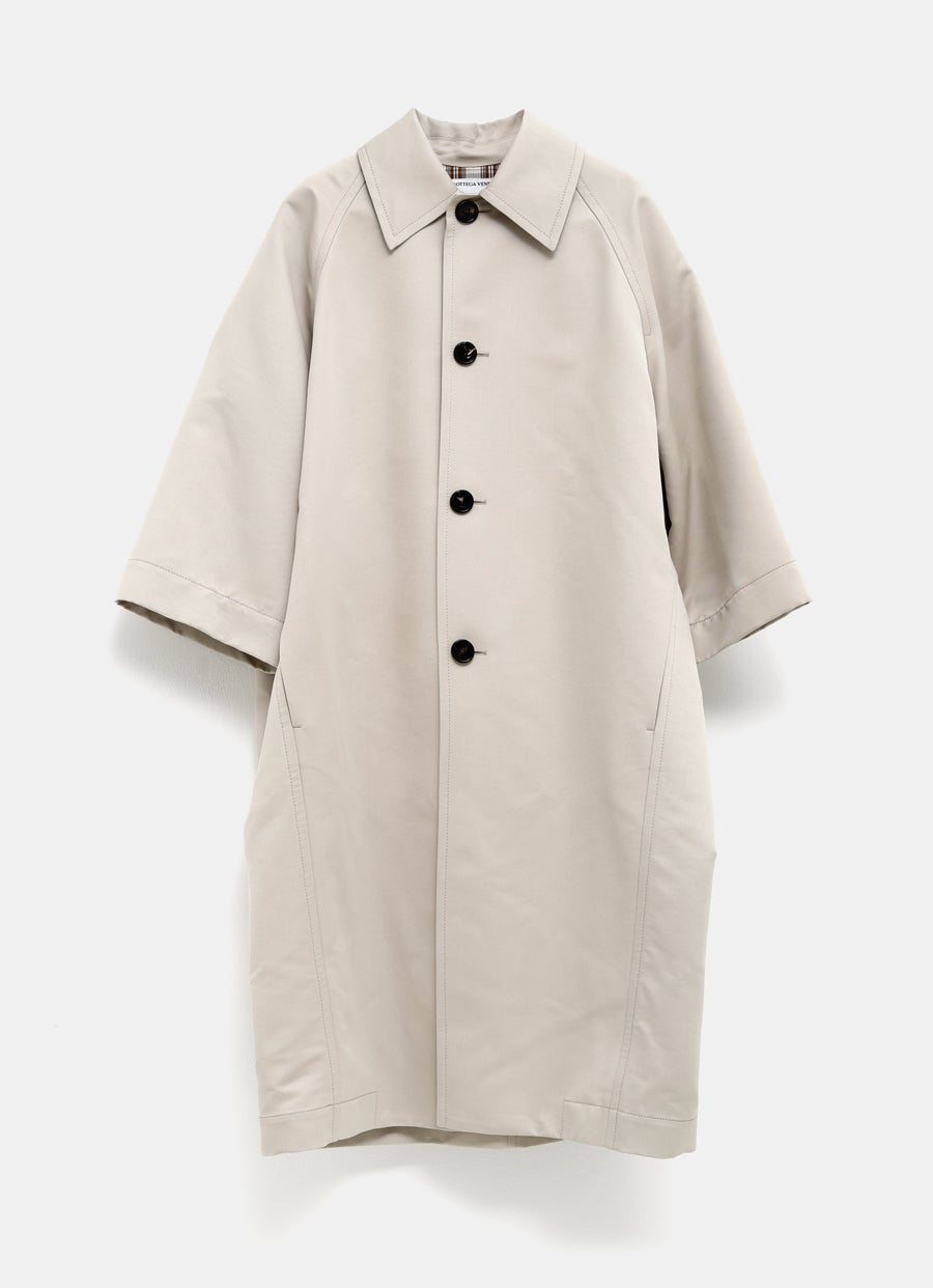 Silk and Cotton Twill Coat