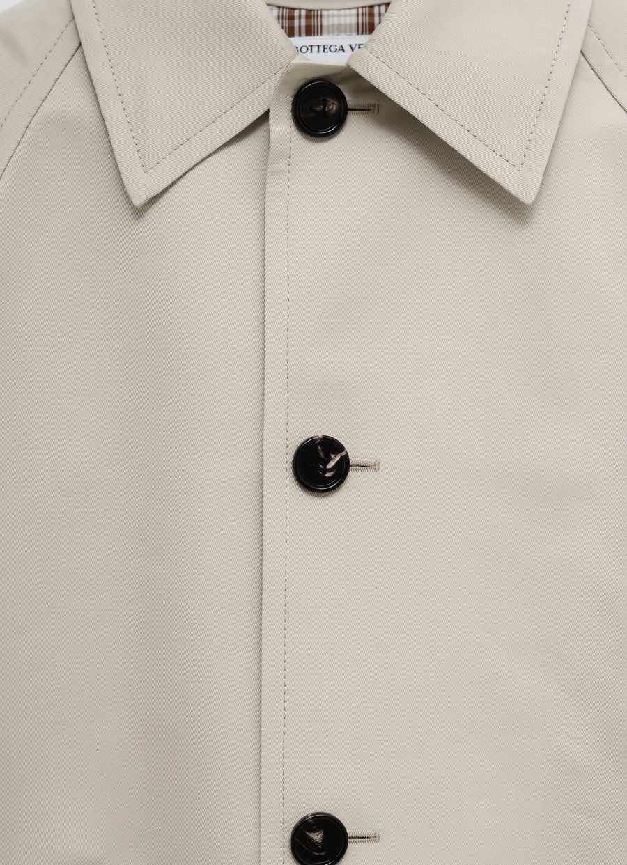 Silk and Cotton Twill Coat