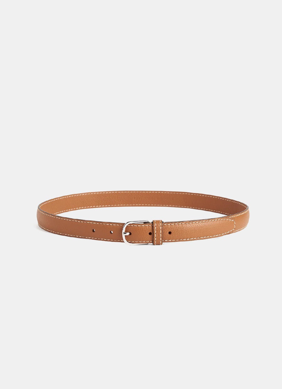 Topstitched Belt