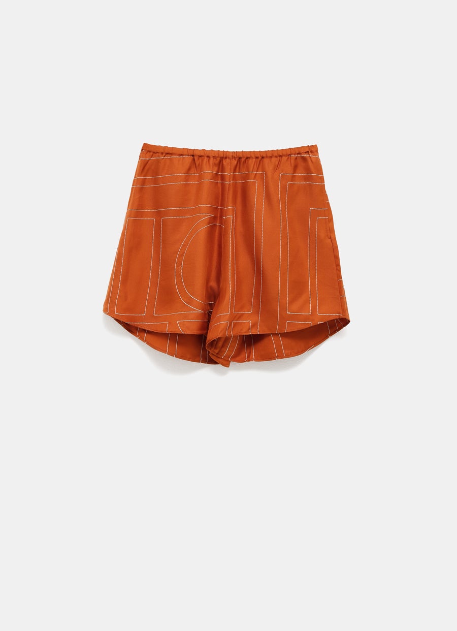 Monogram Silk PJ Shorts
