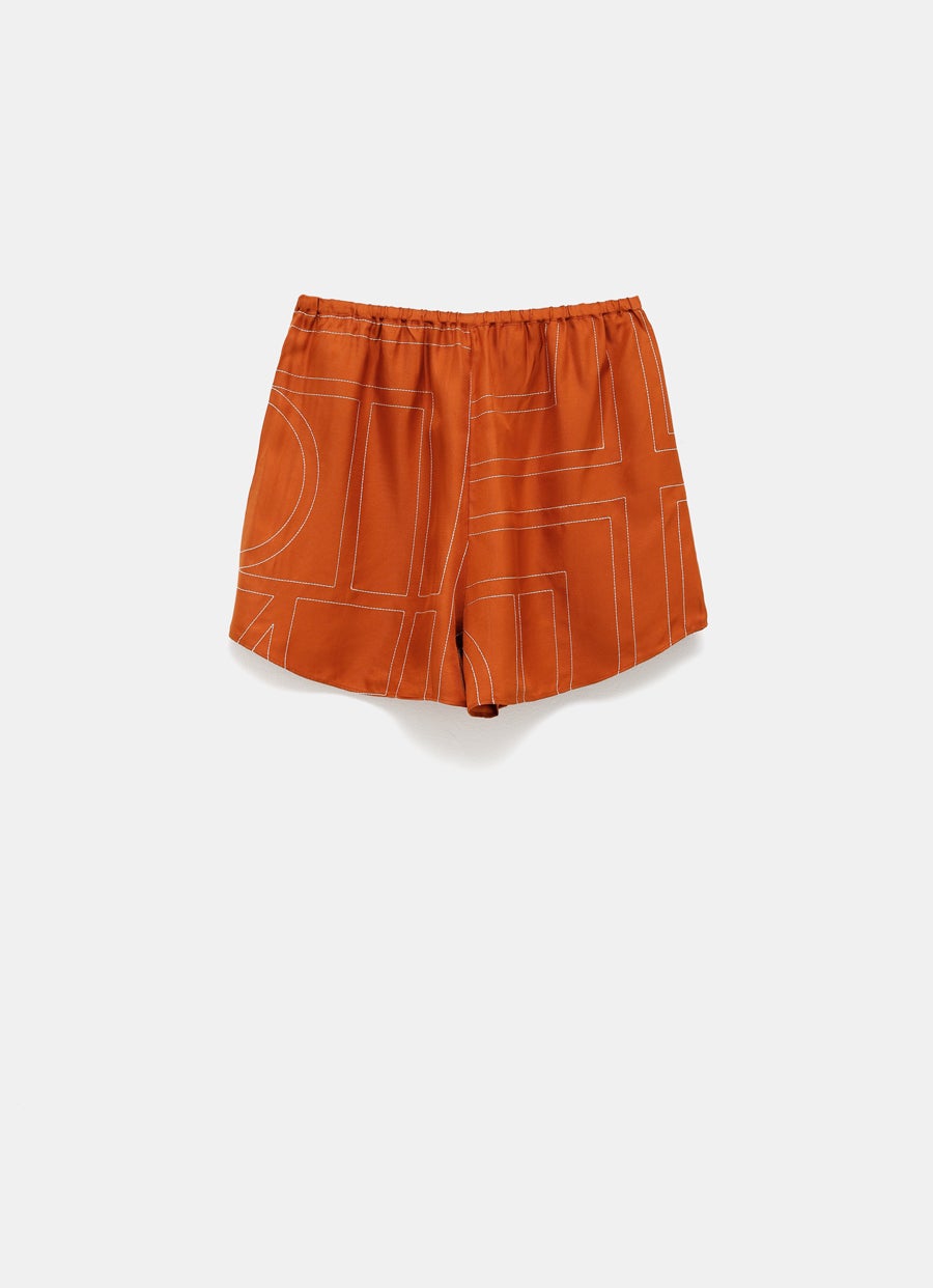 Monogram Silk PJ Shorts