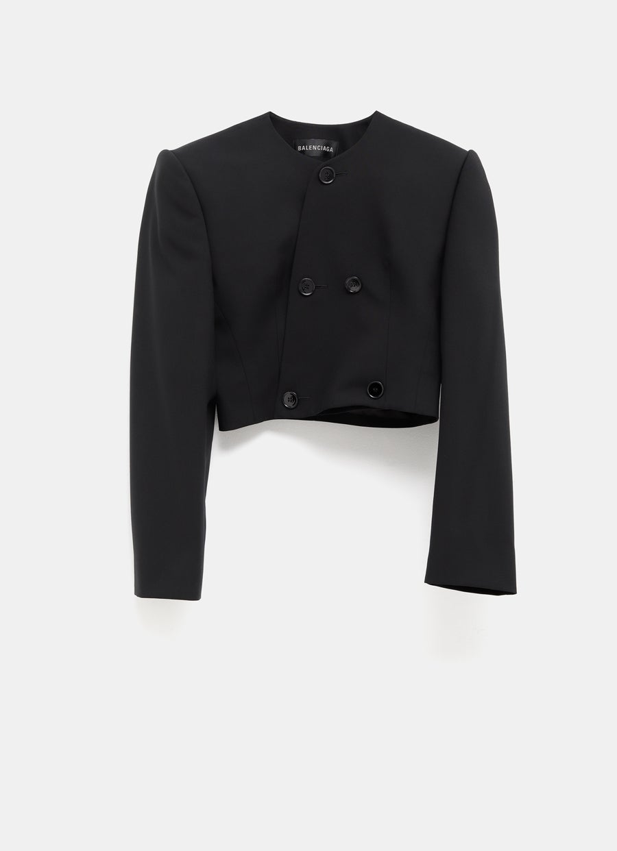 Wool Cropped Jacket for Women