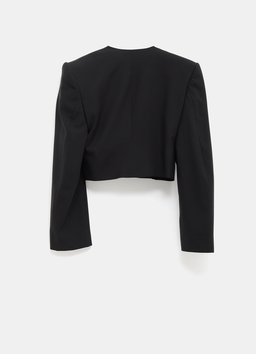Wool Cropped Jacket for Women