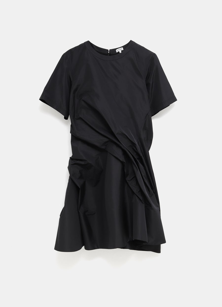 Twisted Dress in Silk Blend Taffeta