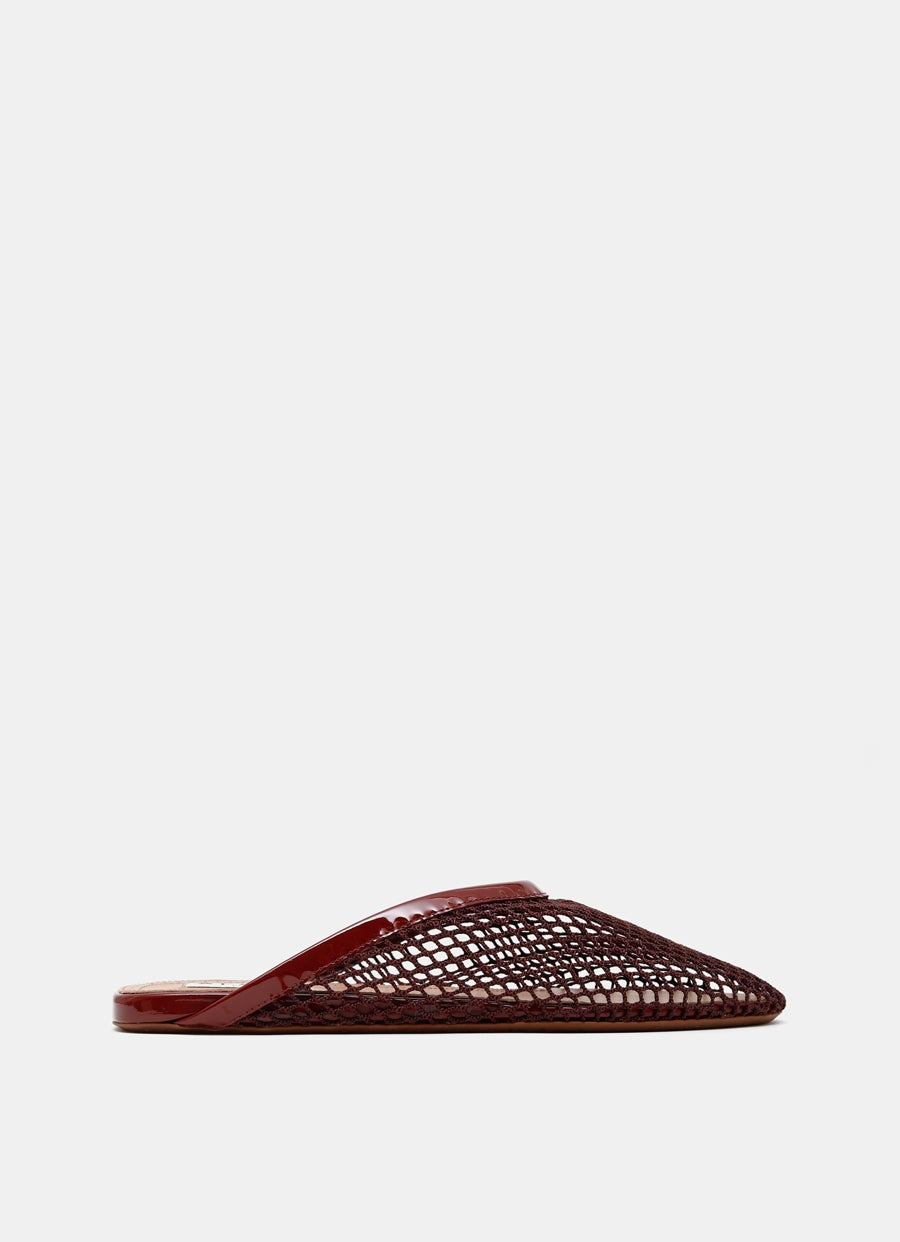 Flat Mules in Fishnet