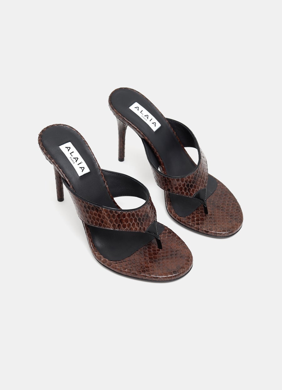 Infradito Thong Mules in Elaphe
