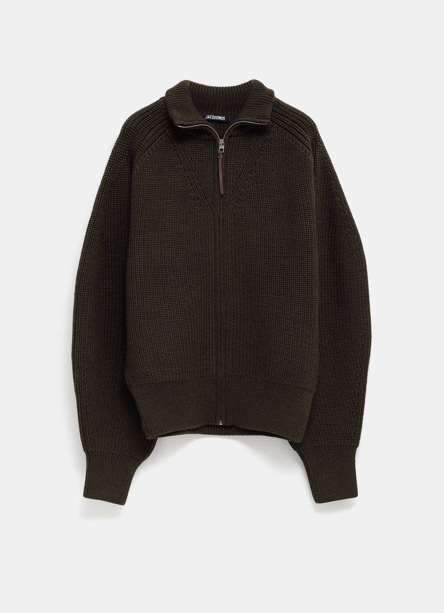 Merino Zipped Cardigan for Men