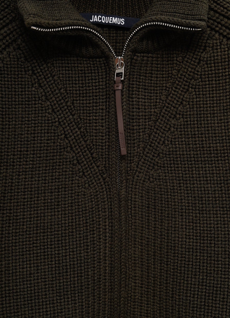 Merino Zipped Cardigan for Men