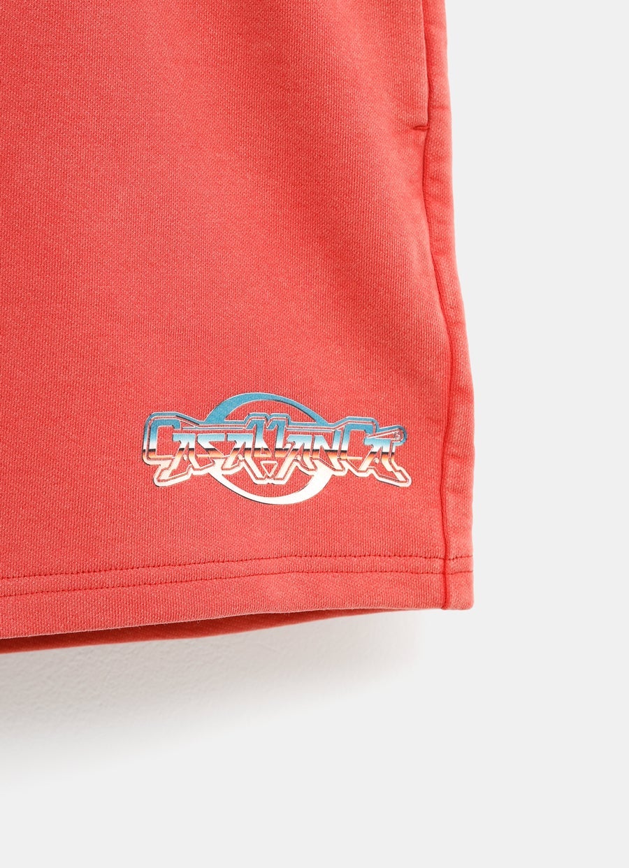 Chrome Text Printed Sweatshorts