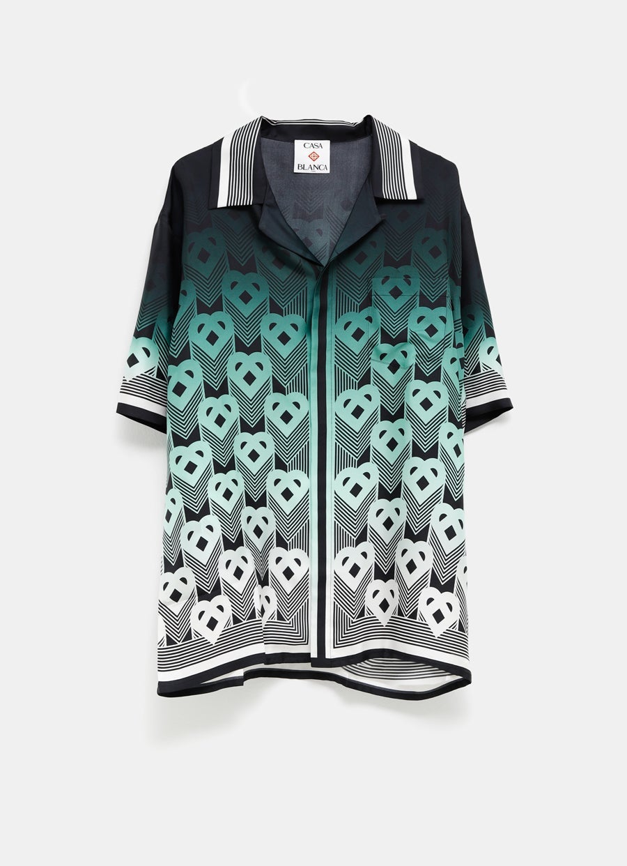 Gradient Monogram Silk Shirt