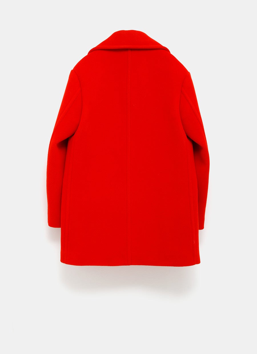 Wool Chevron Coat