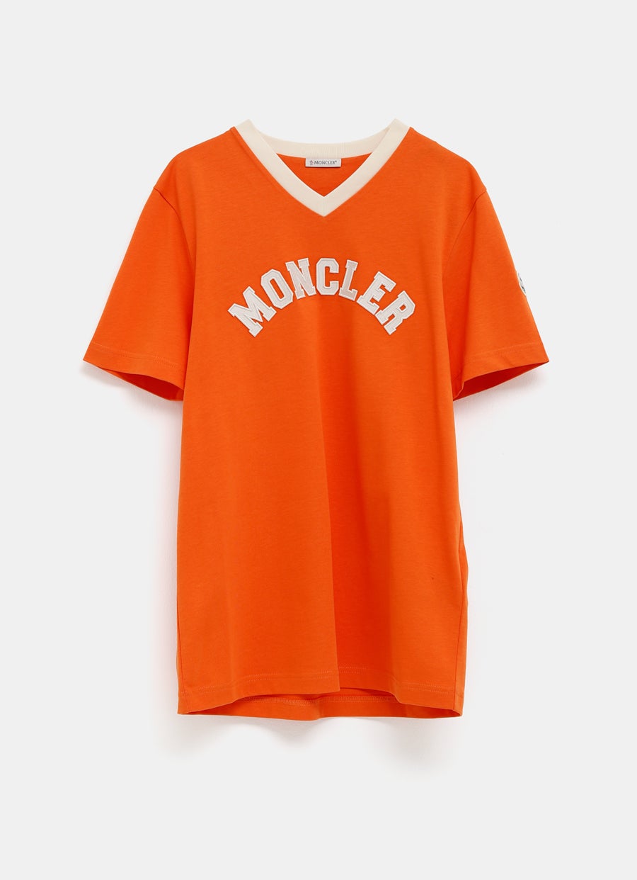 Embroidered Logo V-Neck T-Shirt for Men