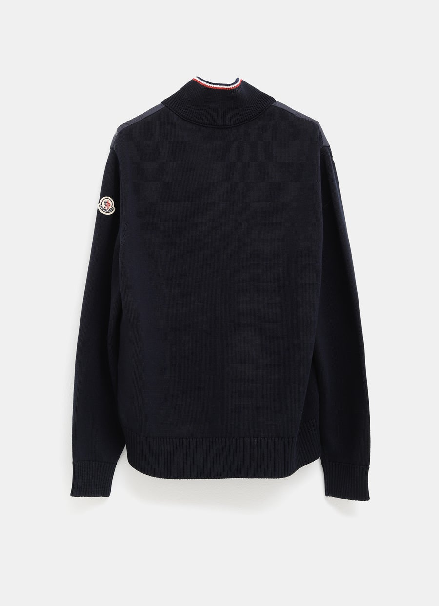 Padded Zip-Up Cotton Cardigan for Men