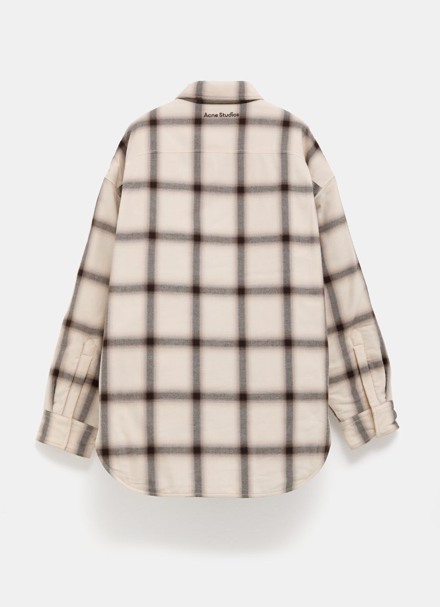 Flannel Button-Up Overshirt for Men