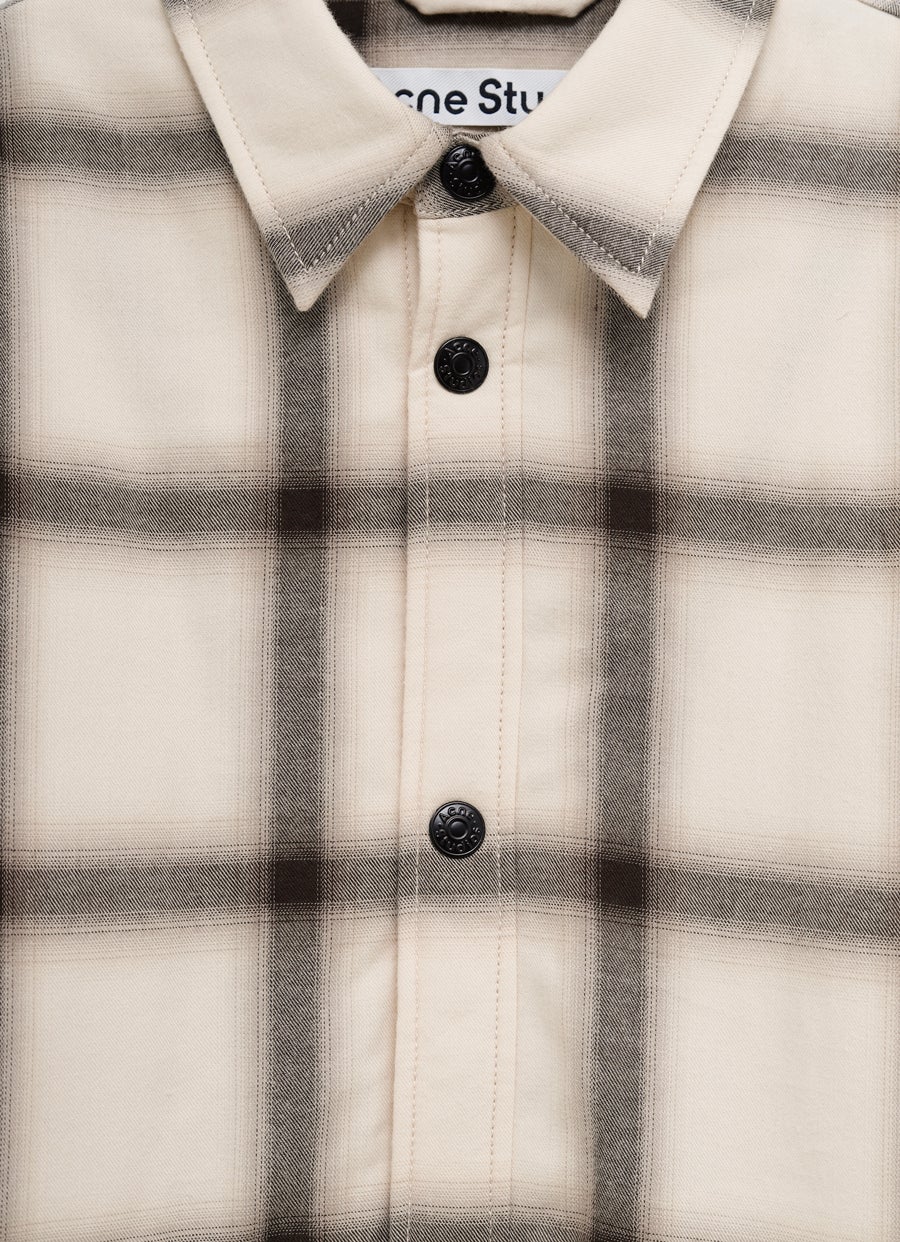 Flannel Button-Up Overshirt for Men