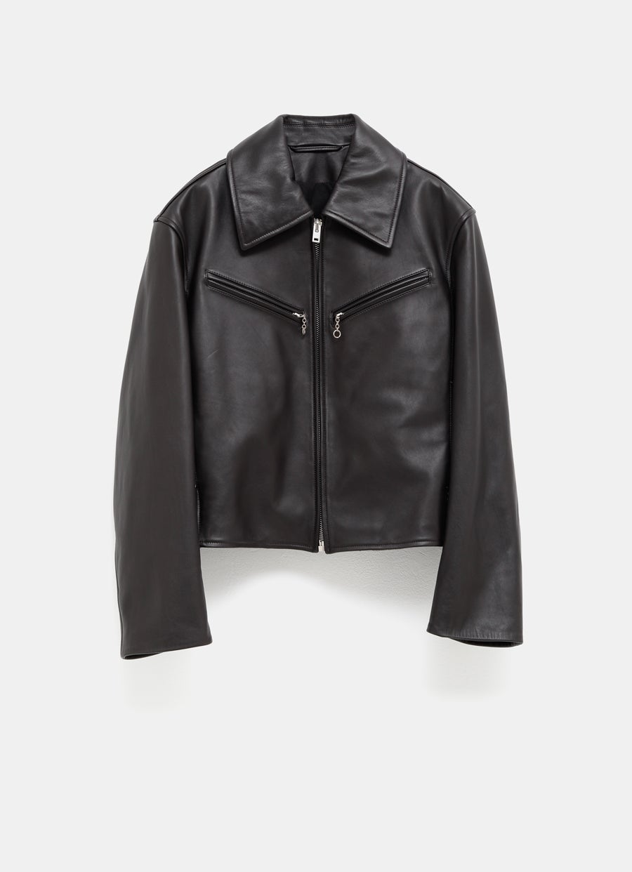 Boxy Leather Jacket