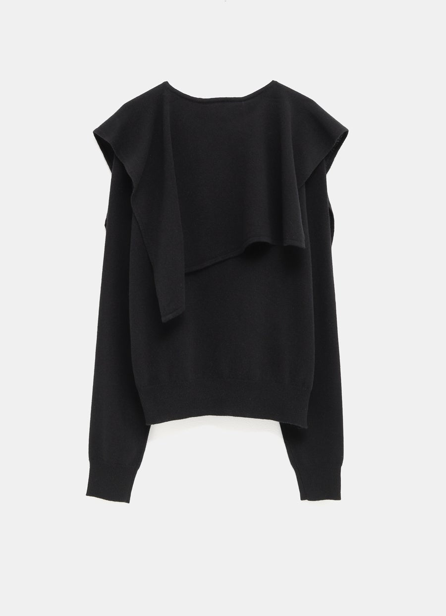 Flannel Sailor Collar Sweater