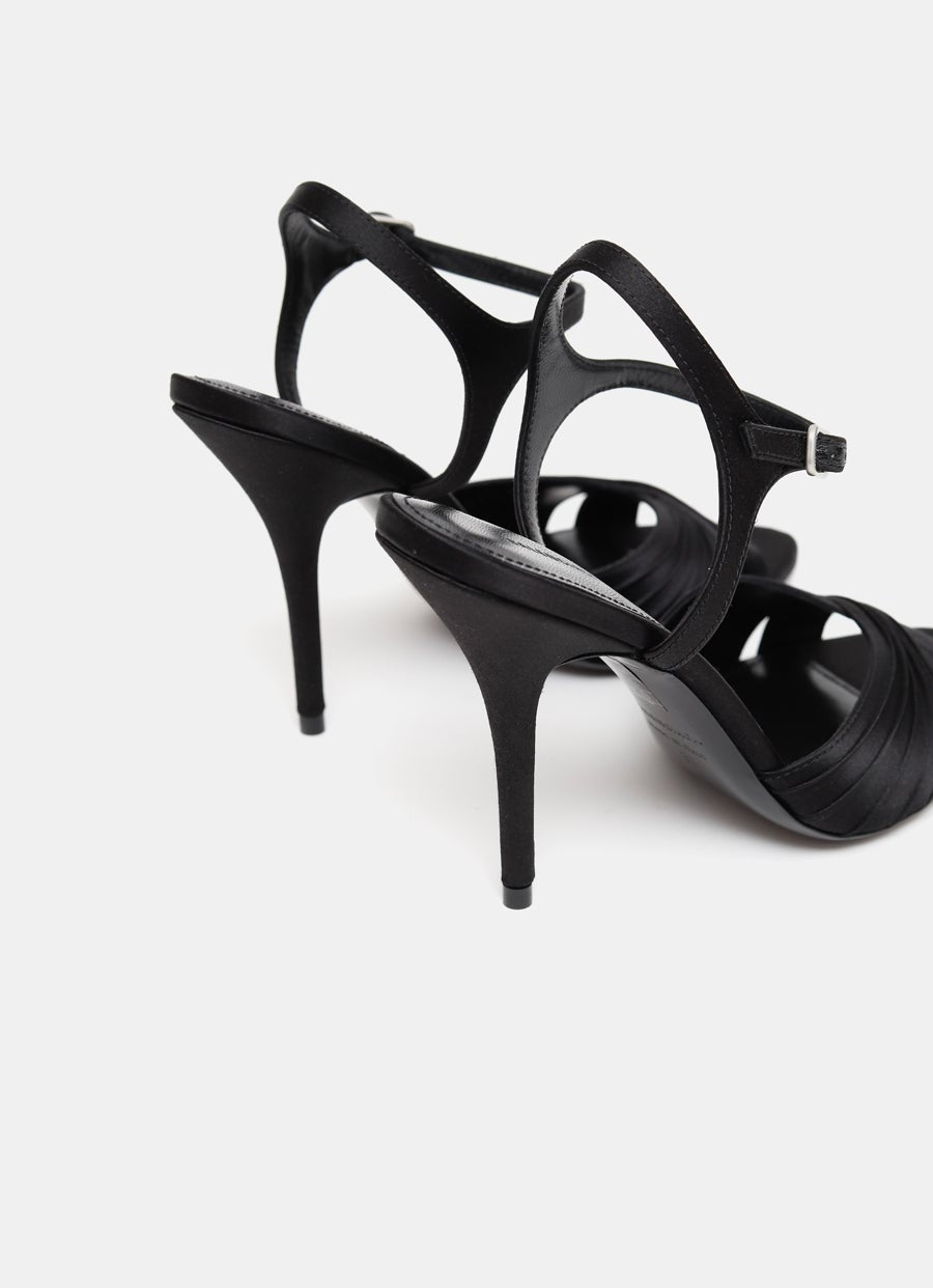 Dynas Plisse Heeled Sandal