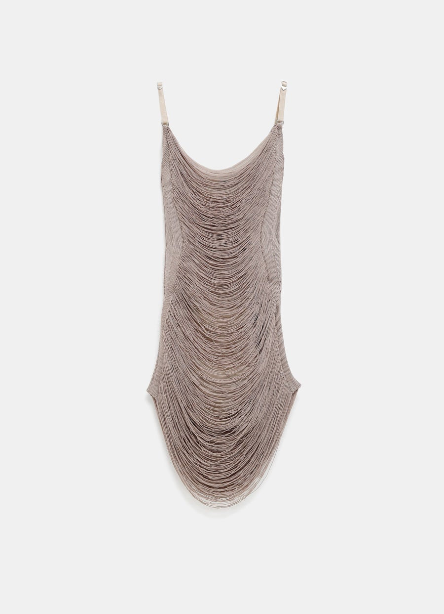 Silver Fringes Mini Dress