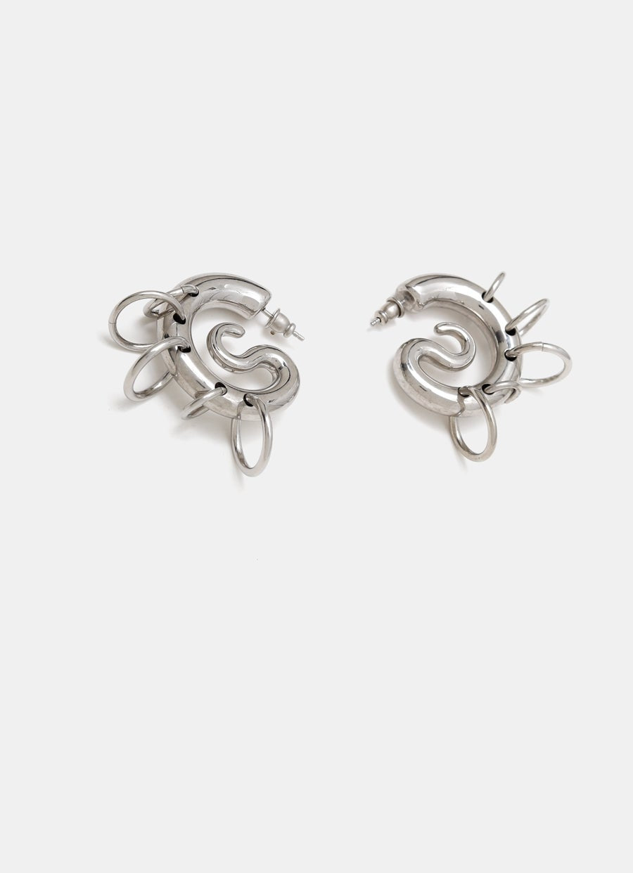 Pierced Serpent Hoops