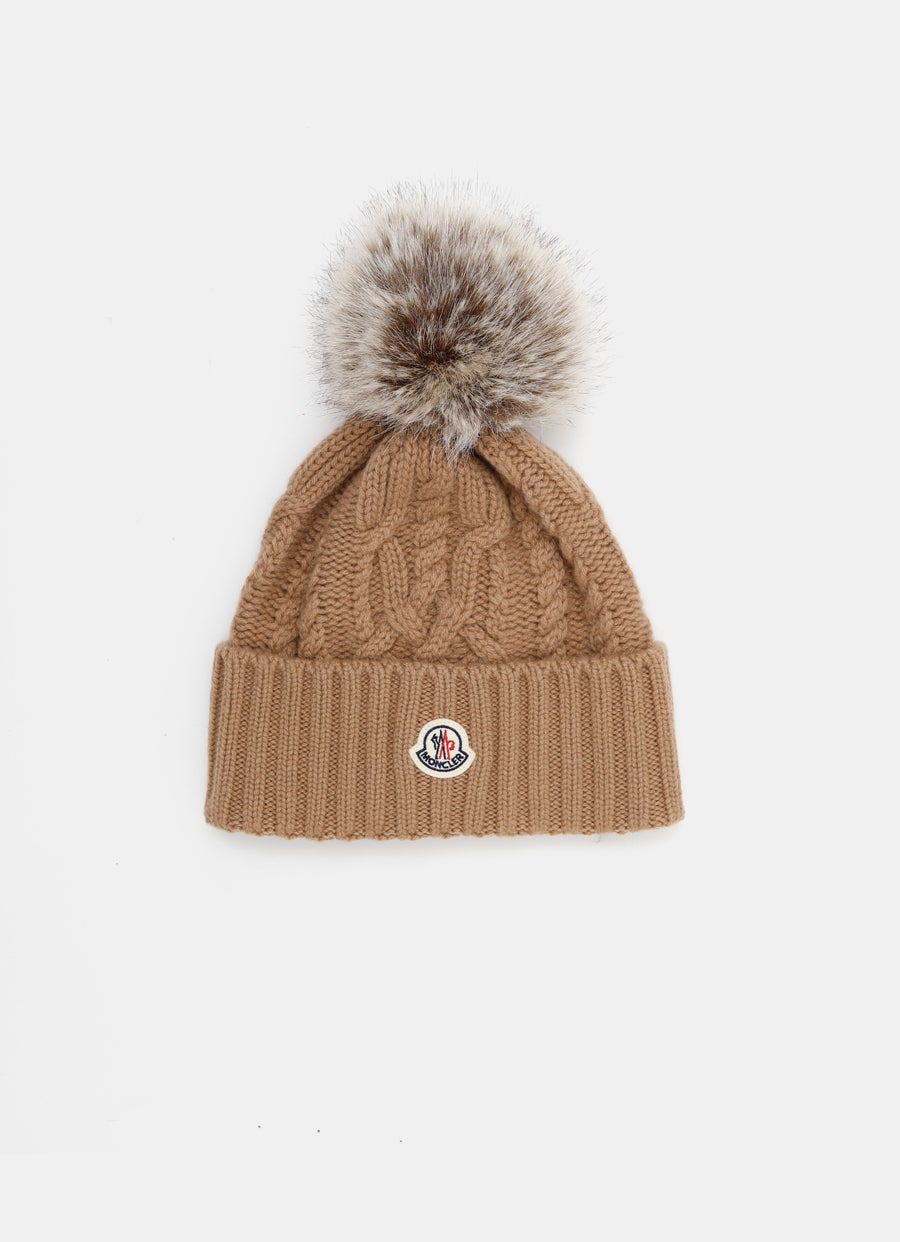 Wool Beanie with PomPom for Women