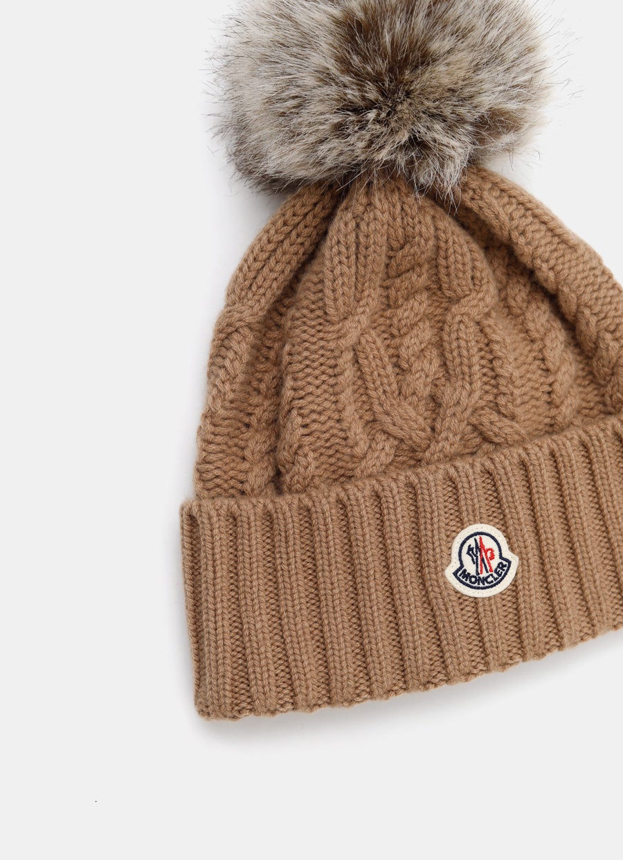 Wool Beanie with PomPom for Women