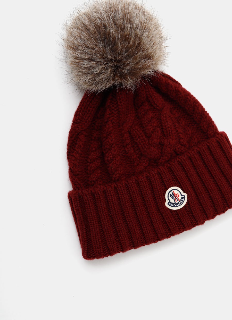 Wool Beanie with PomPom for Women