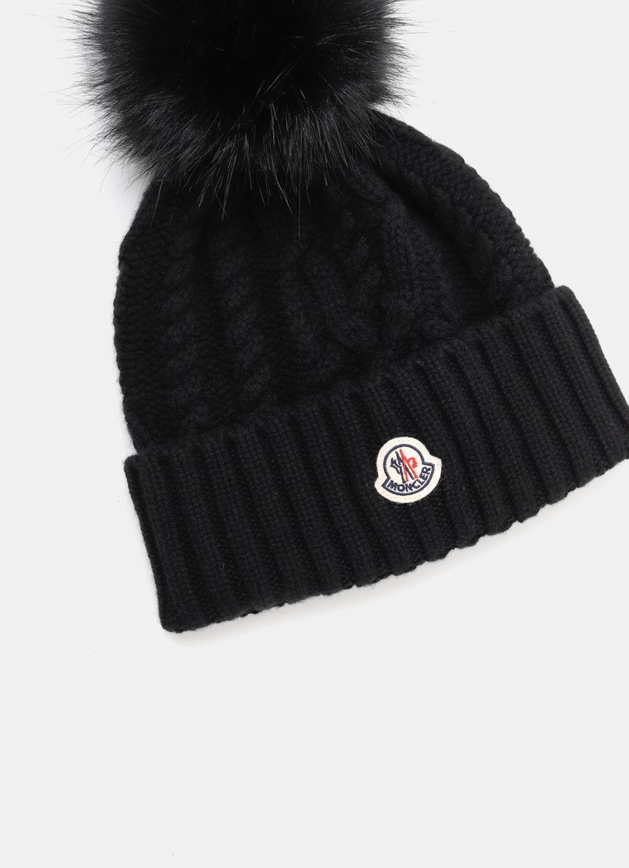 Wool Beanie with PomPom for Women