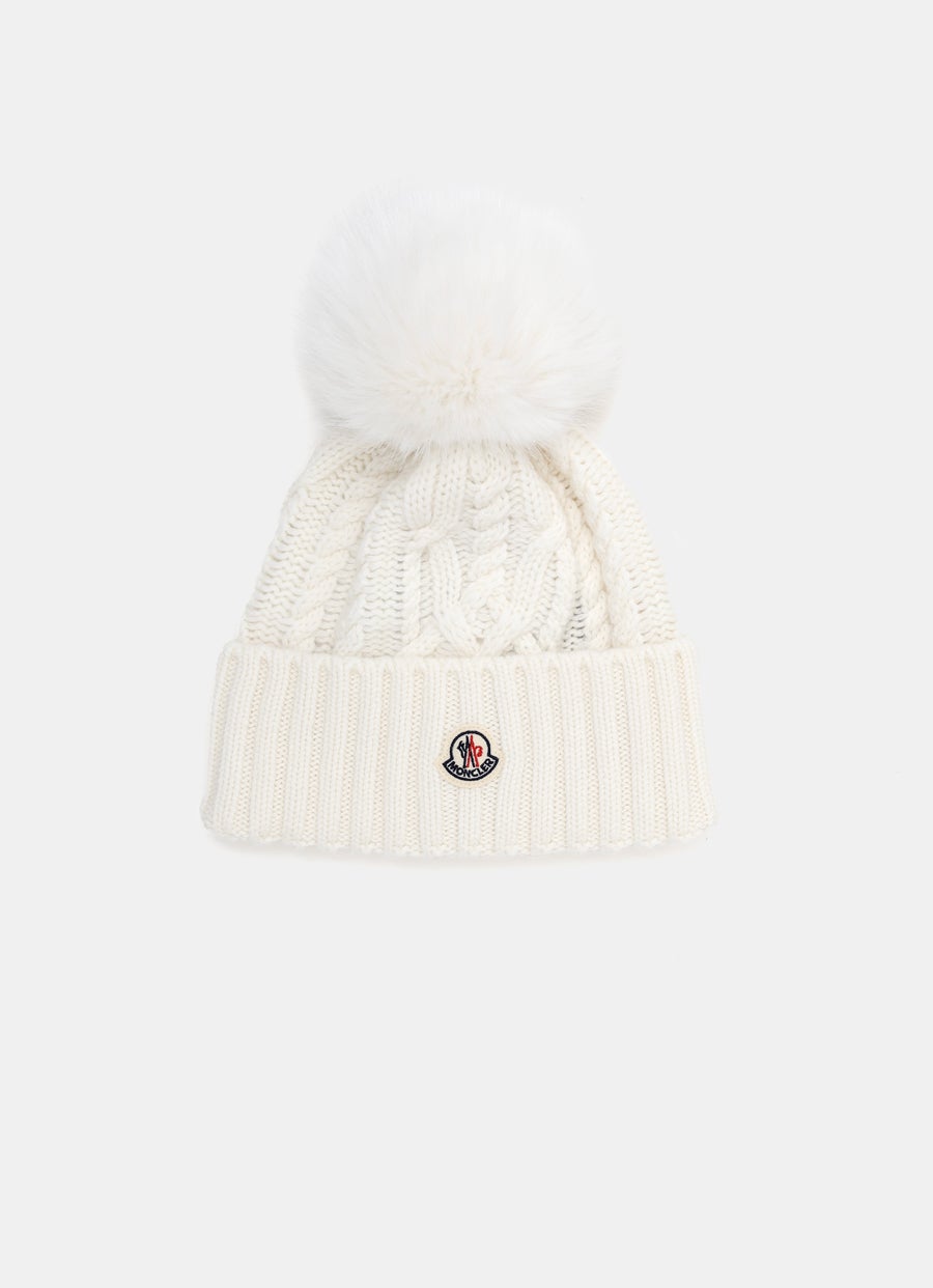 Wool Beanie with PomPom for Women