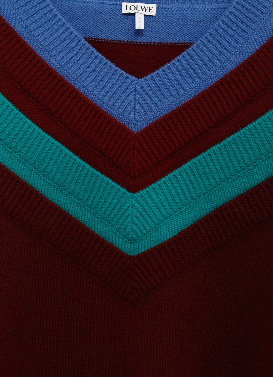 Multicolor V-neck Sweater