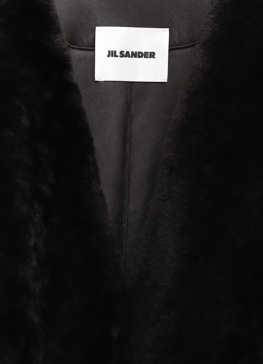 Lamb Shearling V-neck Top
