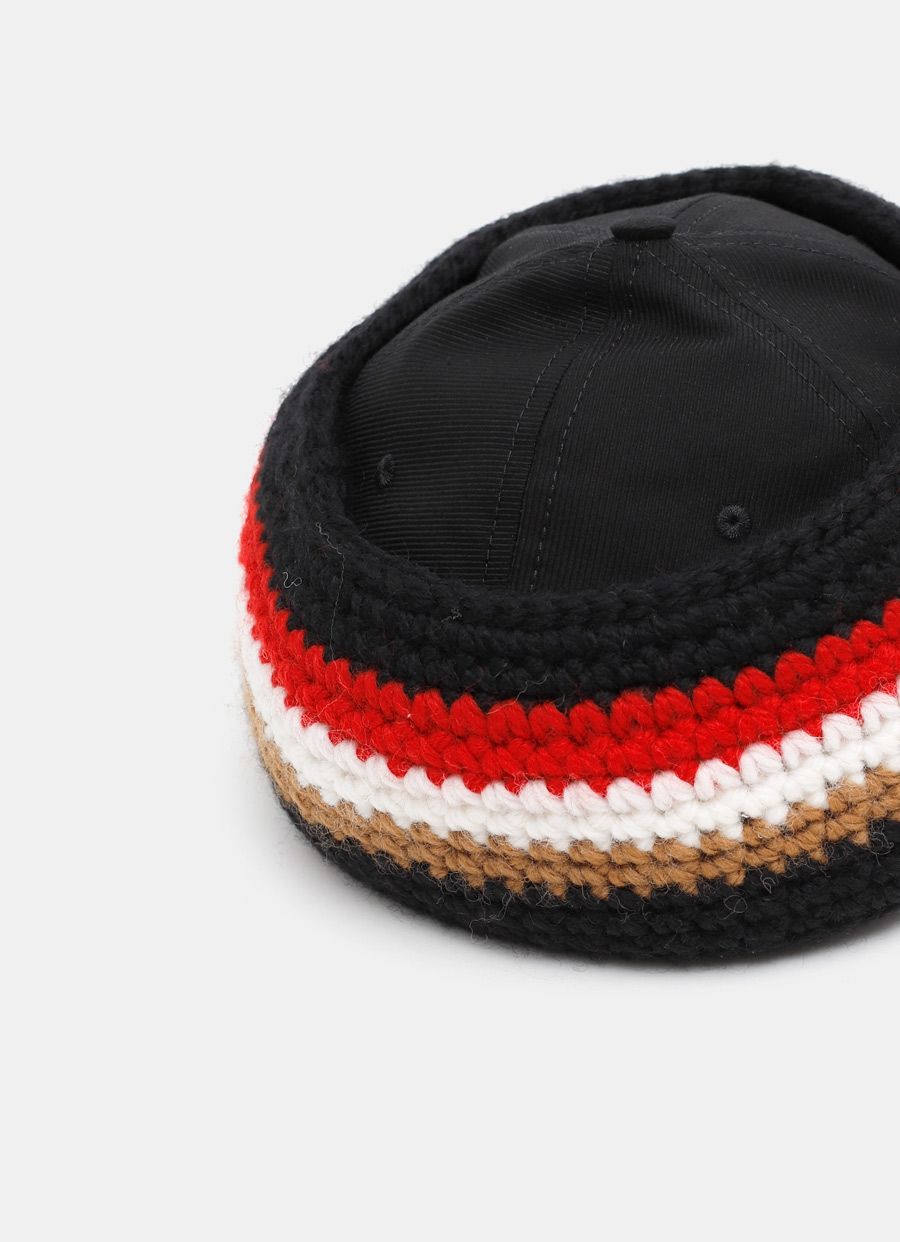 Baseball Cap with Crochet Knit Headband