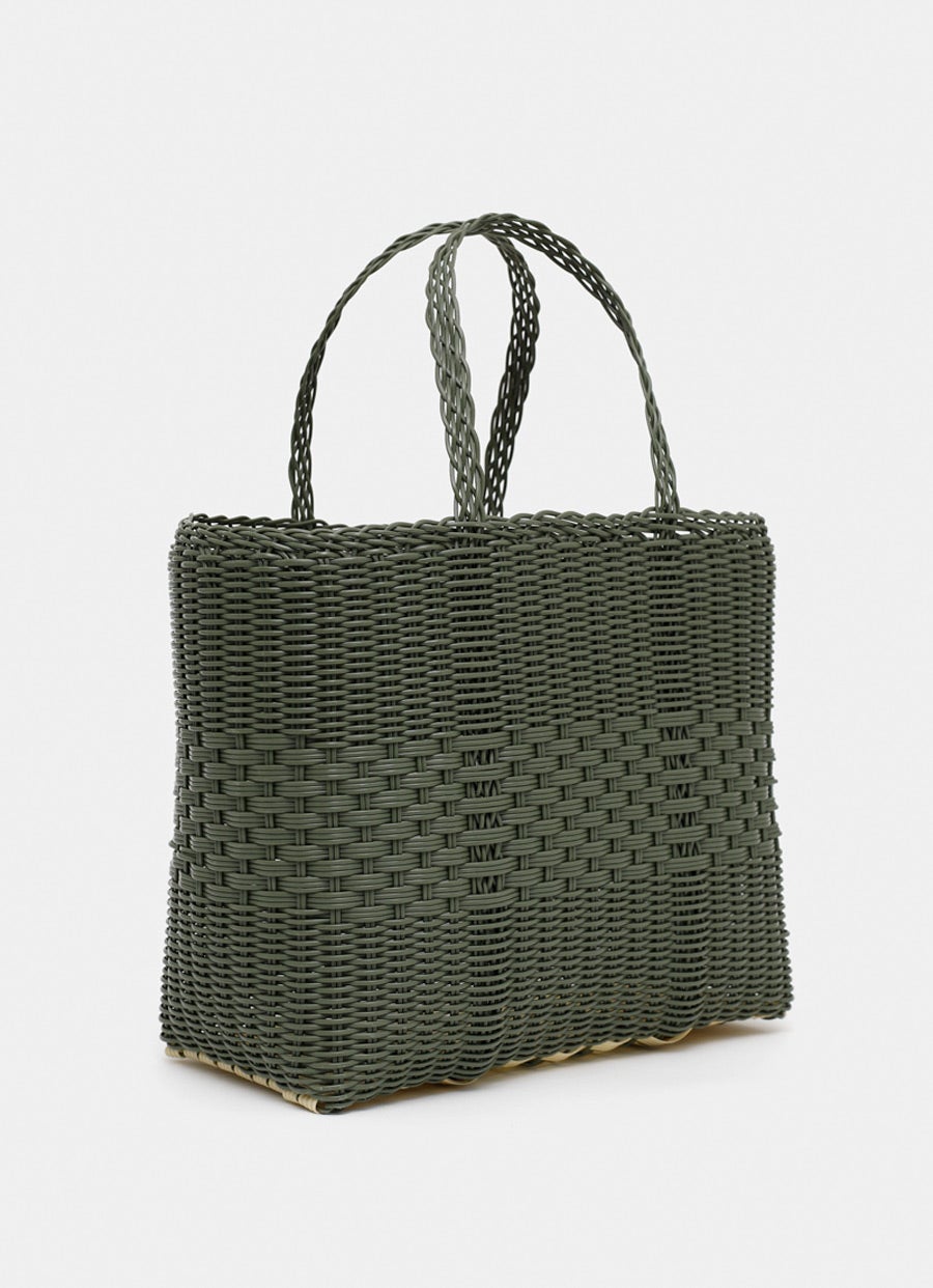Small Basic Lace Tote Bag - Cactus Green