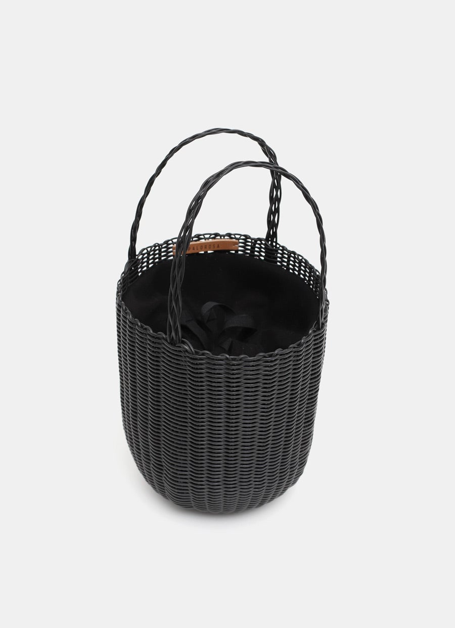 Small Bucket Handle Bag - Black