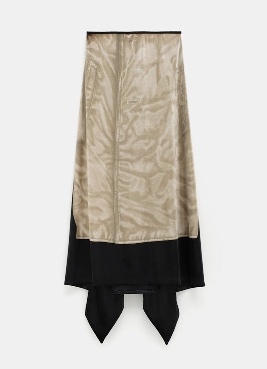 Trompe L'oeil Skirt in Velvet