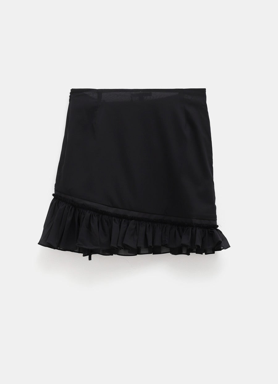 Ruched-Detail Mini Skirt
