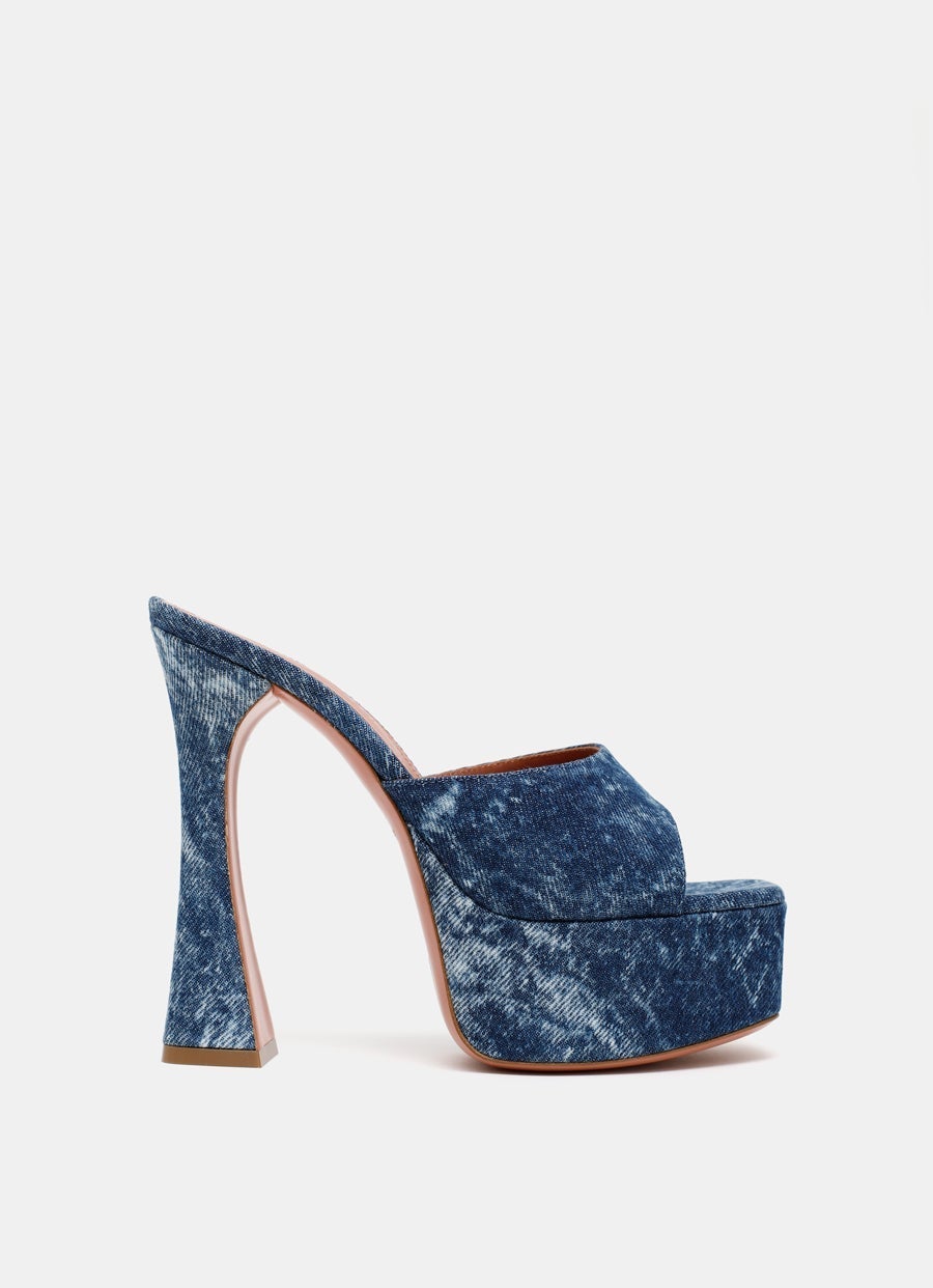 Dalida Denim Platform Sandal