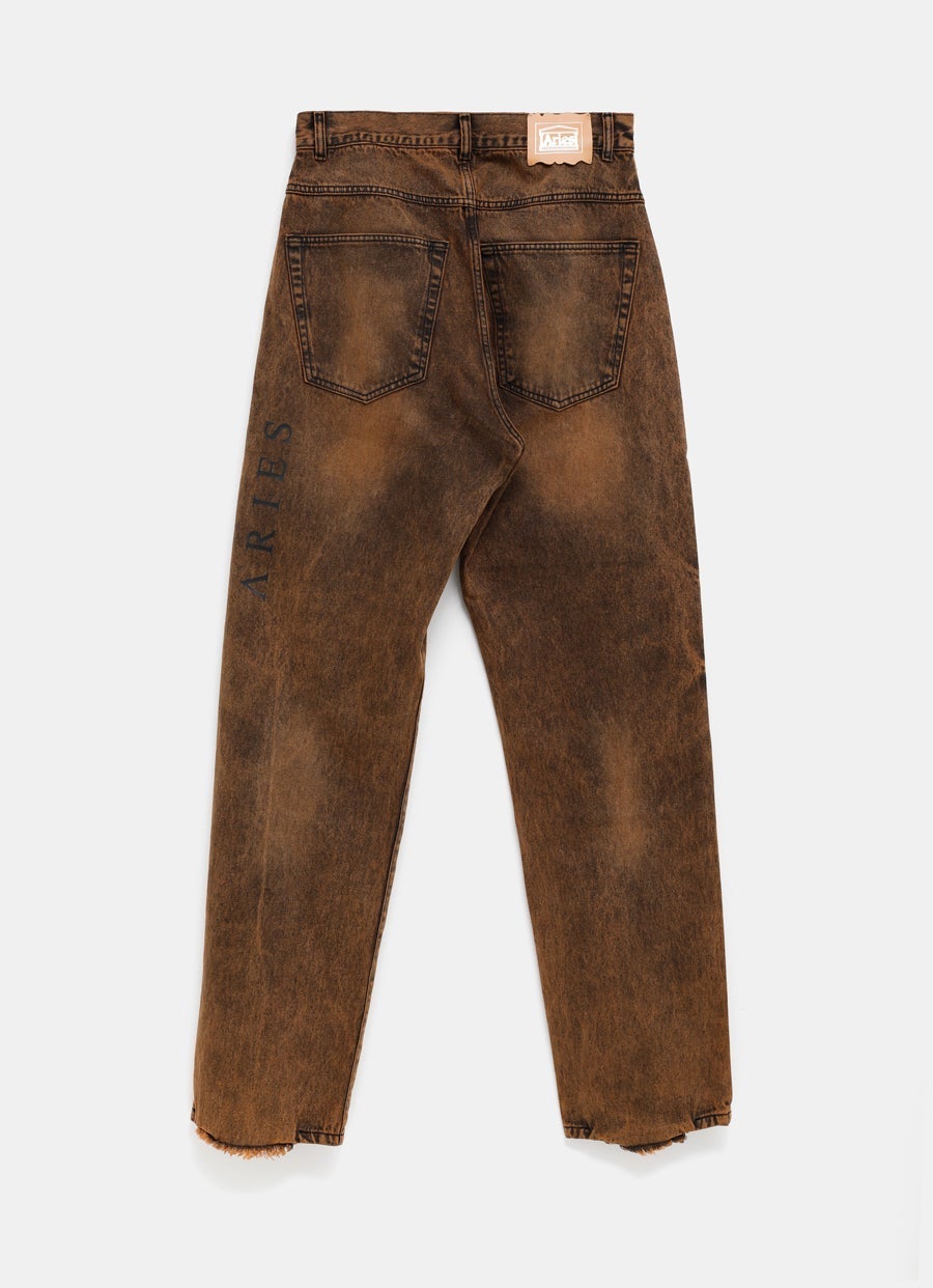 Acid Wash Batten Jeans