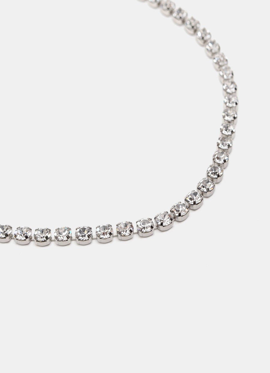 4G Crystal Long Necklace in Metal with Crystals