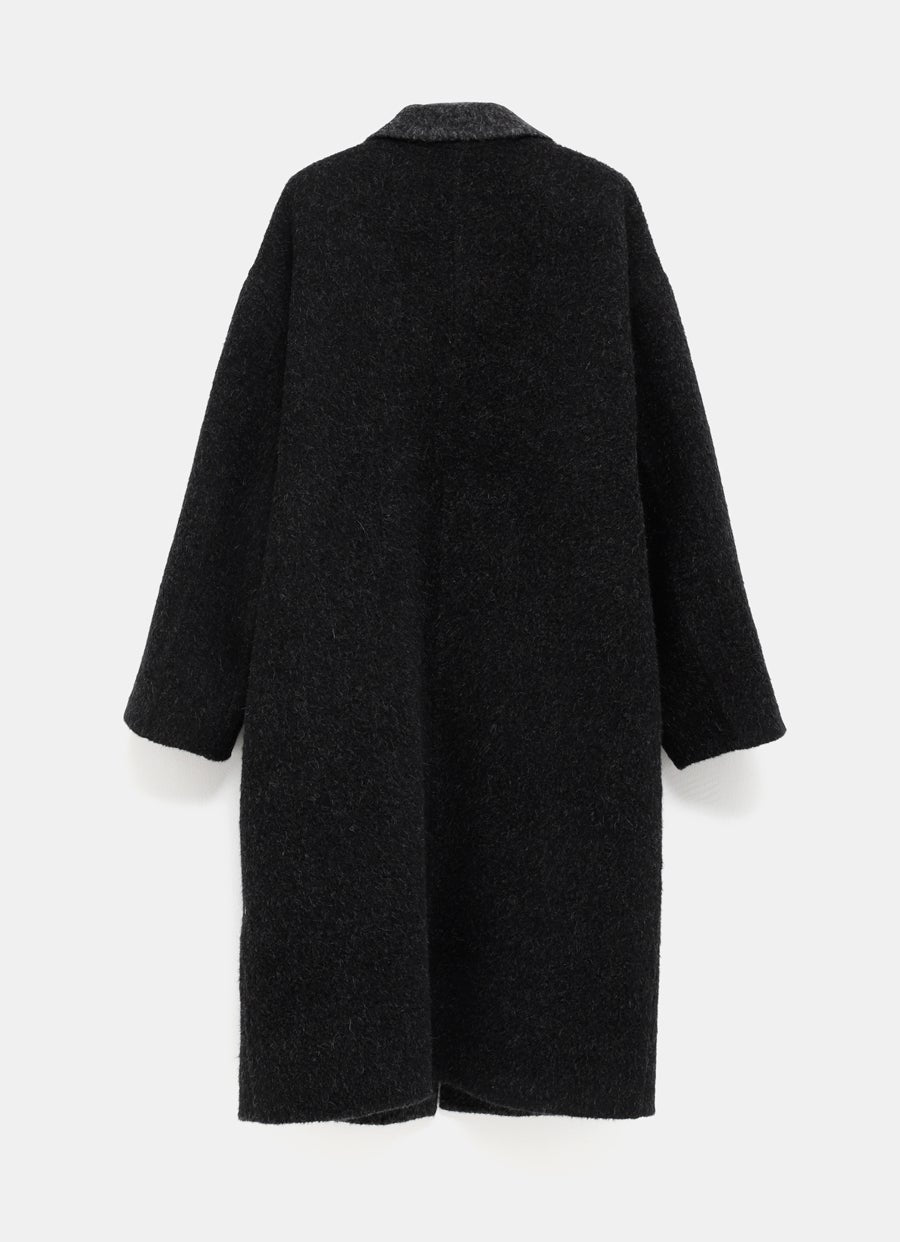 Coat in double face wool alpaca