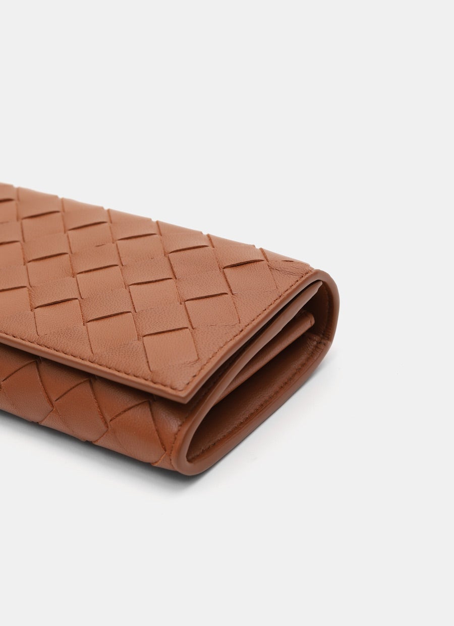 Intrecciato Large Flap Wallet