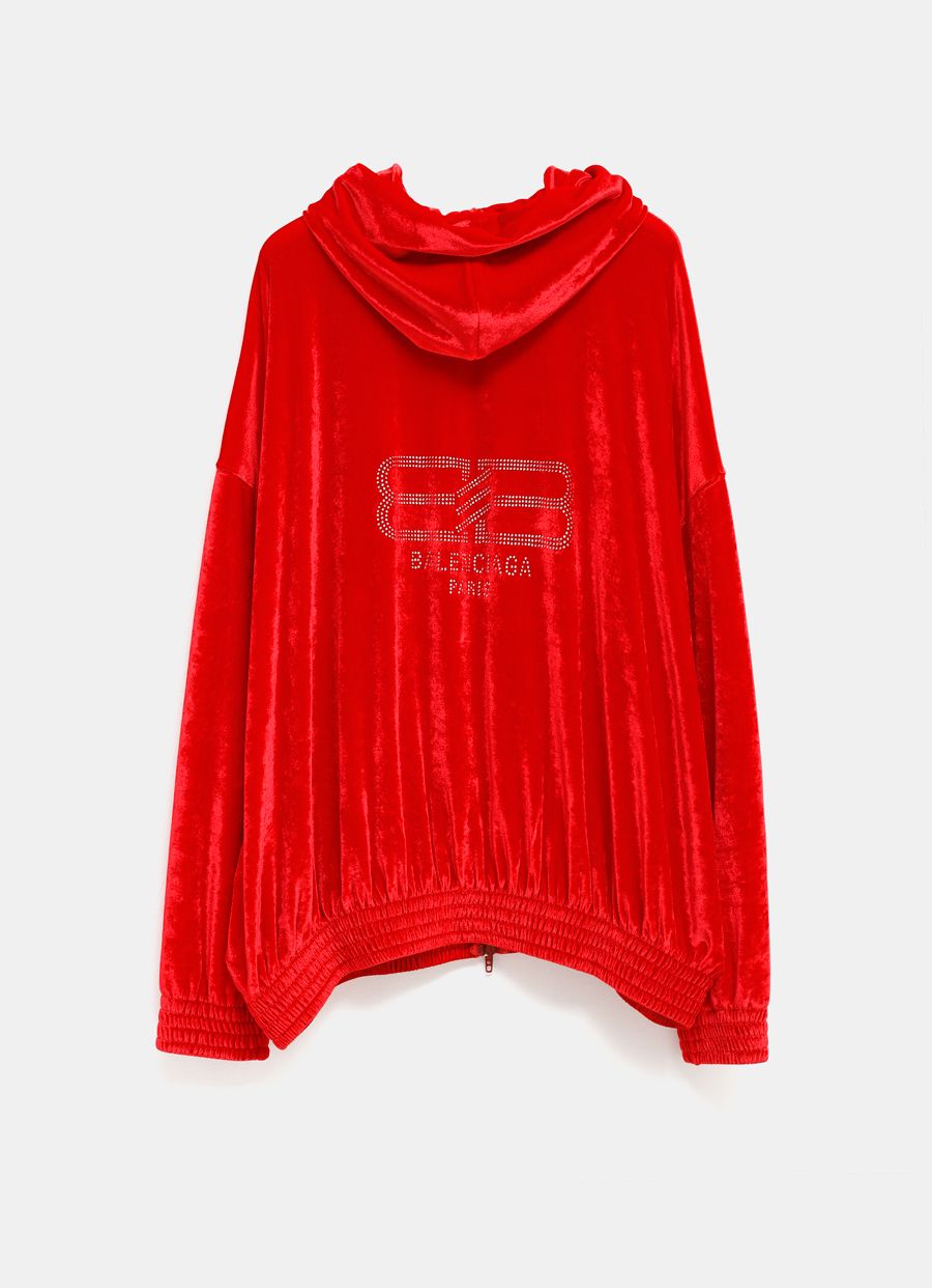 BB Paris Strass Zip-Up Hoodie