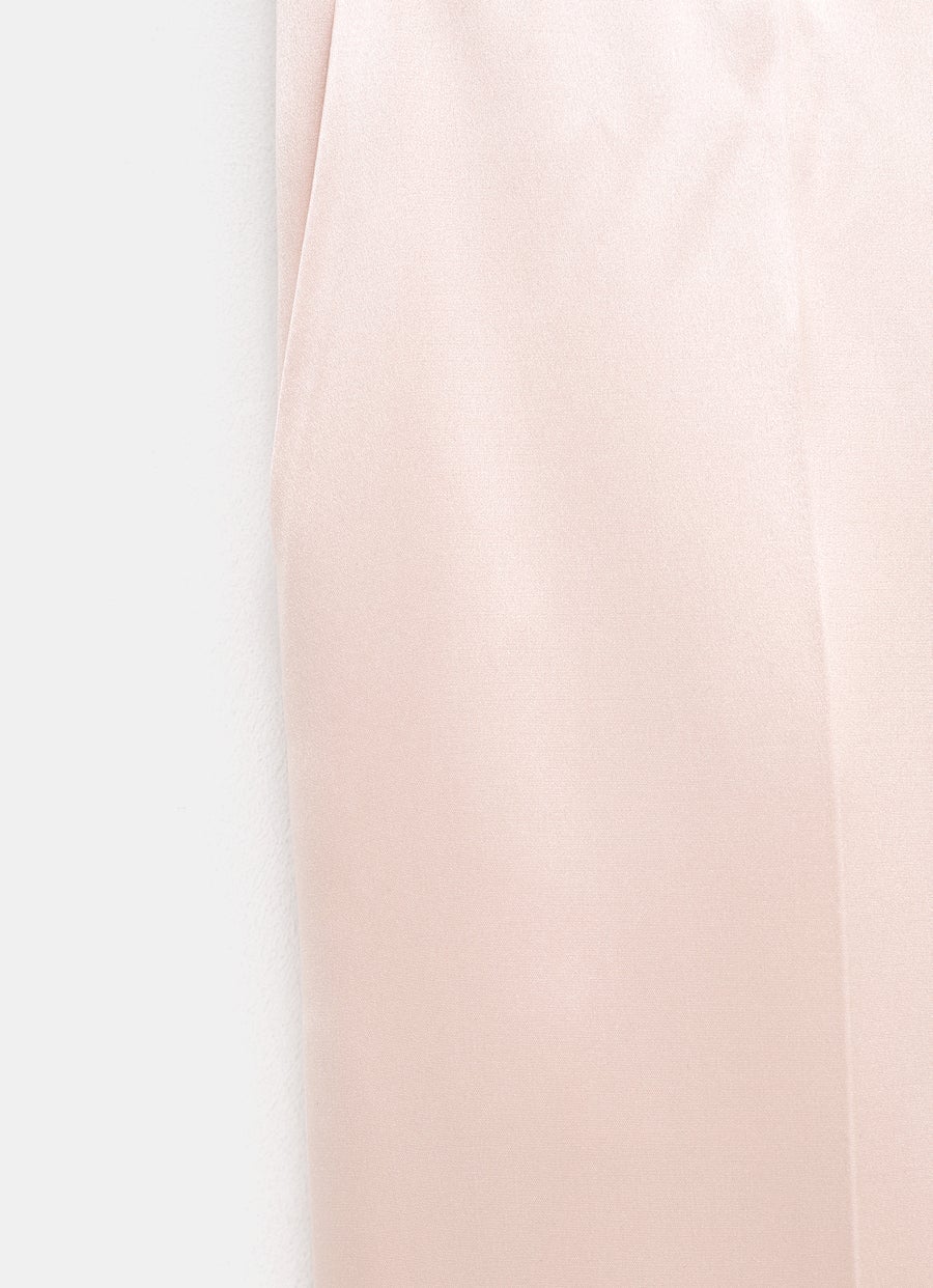 Wide leg silk trousers