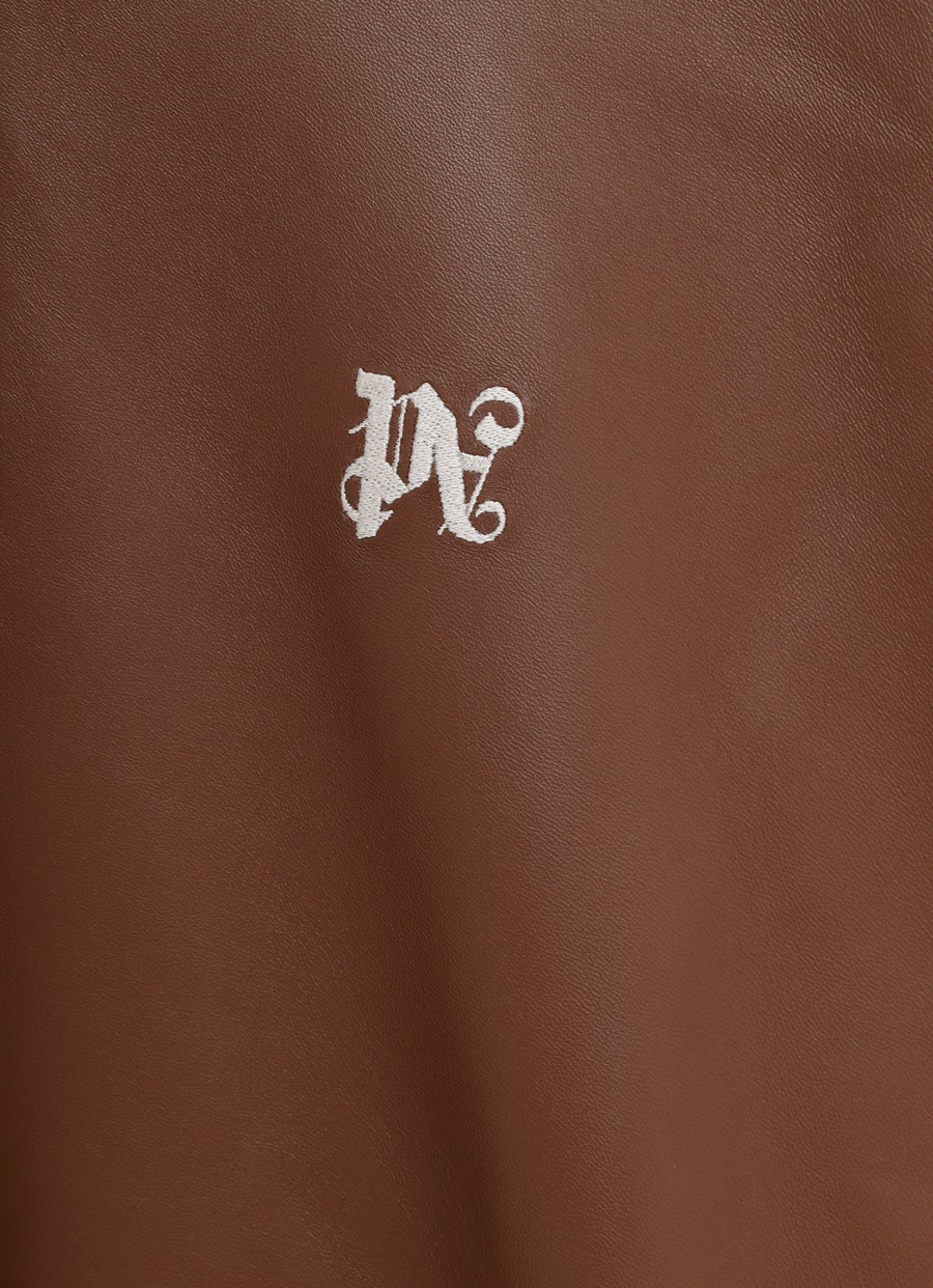 Monogram Leather Track Jacket